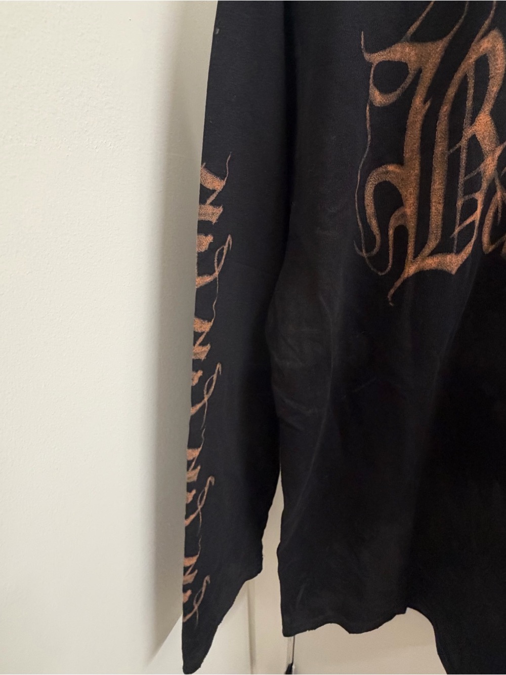 Balenciaga Black Heavy Metal Long Sleeve T Shirt Size Medium - Picture 4 of 7